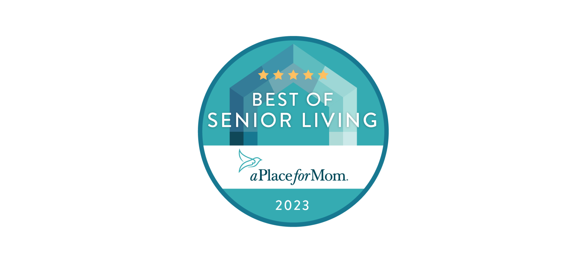 A Place for Mom - Best of Senior Living 2023 badge illustration