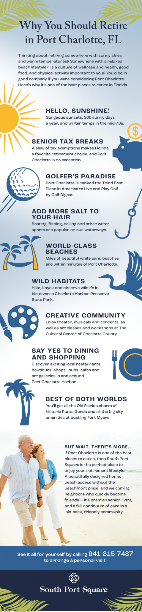 infographic for why you should retire in port charlotte fl