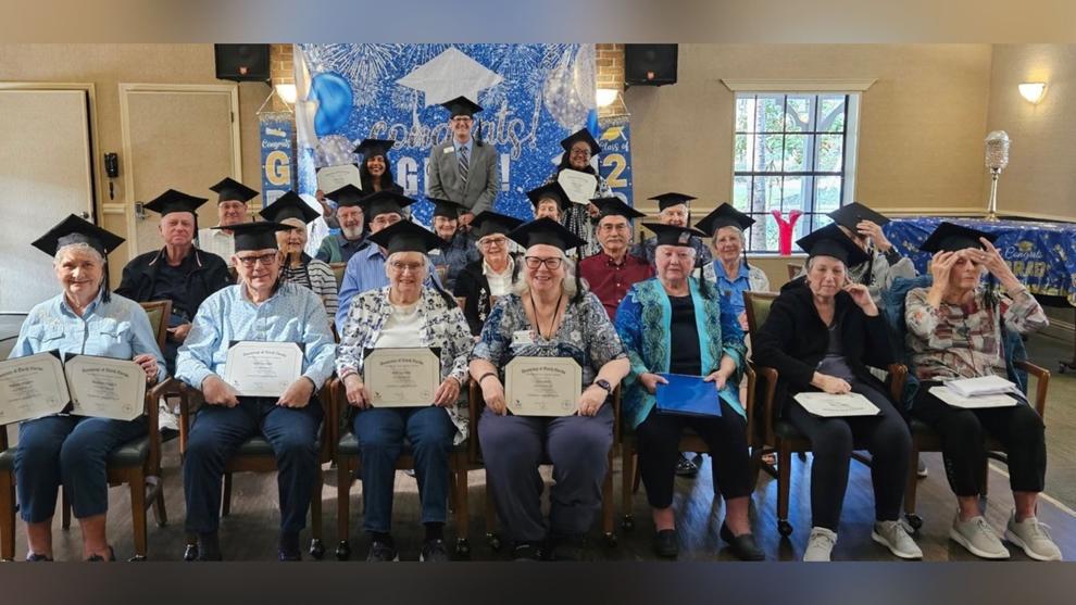 Group of South Port Square residents holding AI certificates
