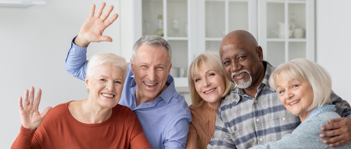 Group of seniors hanging out