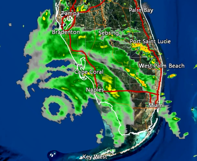 Sample of weather forecast in Florida